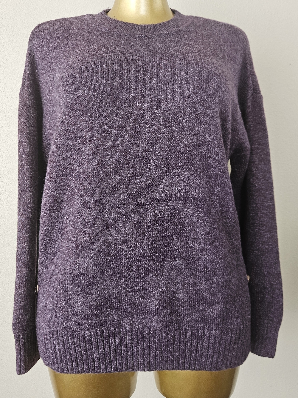 LOFT Purple Chenille Crewneck Sweater